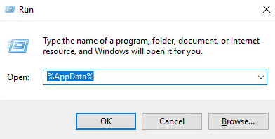 Steps to delete files from AppData 