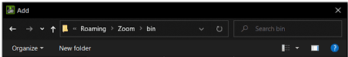 Browse file location