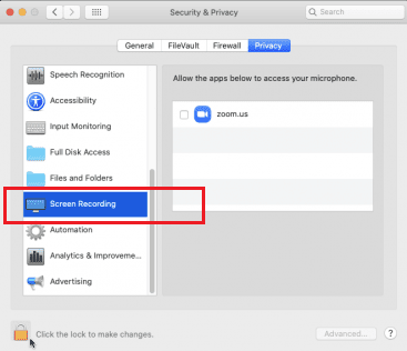Screen recording mac