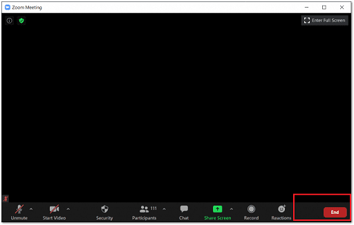 Zoom end the meeting in mac