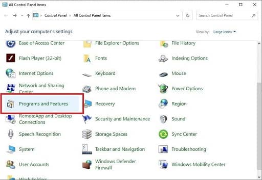 Reinstall Zoom Program feature