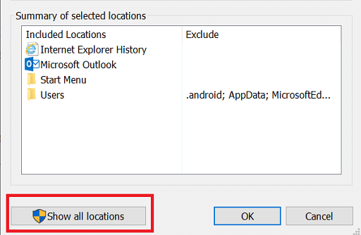 Rebuild Or Configure Windows 10 Search Indexer-13