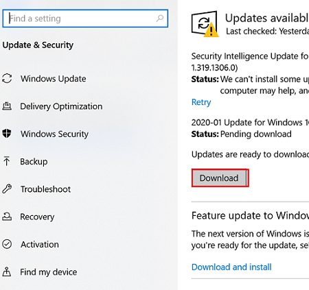 Perform an operating system update