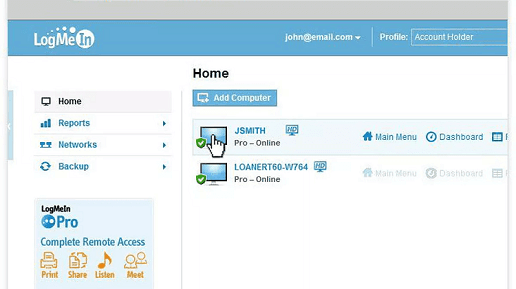 LogMeIn - Best free cloud-based TeamViewer alternative