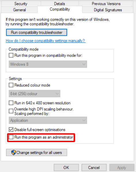 Deactivate the Compatibility Mode 