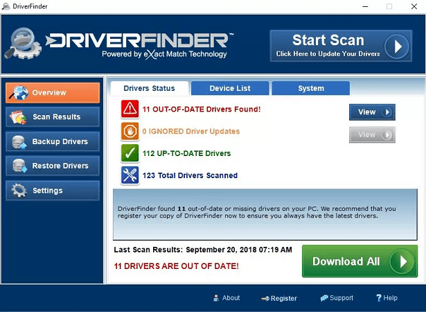 DriverFinder interface