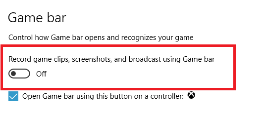 Disable the Record game clips, screenshots, broadcast using Game bar