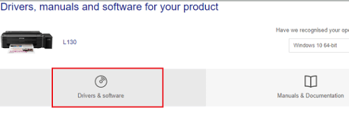 Download the Epson L130 driver from the official website