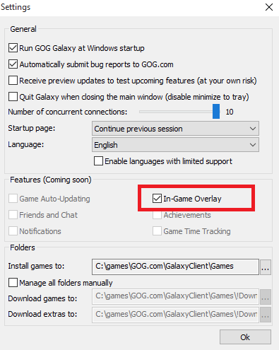 Disable GOG Galaxy In-Game Overlay