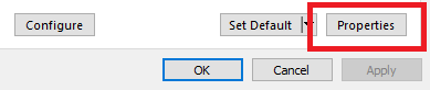 Select Properties option in your device