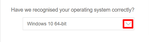 Select your operating system