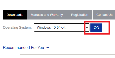 choose the GO option