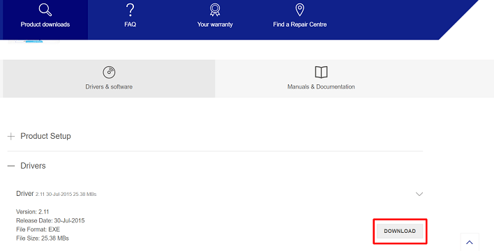 Download & update Epson L120 driver from Epson’s support website