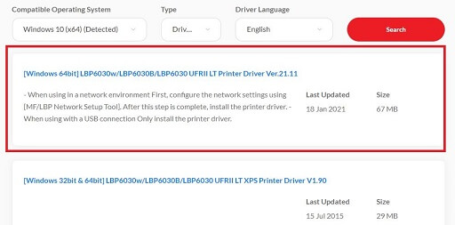 Choose the suitable driver version