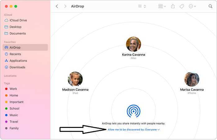click on ‘Allow me to be discovered by’