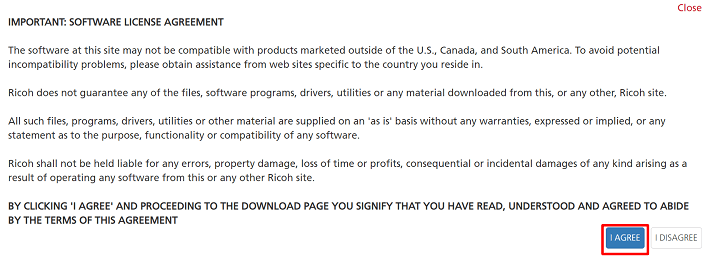 Download the printer driver via the Ricoh website-4