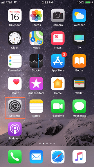 Add battery percentage on iPhone Tap on Setting