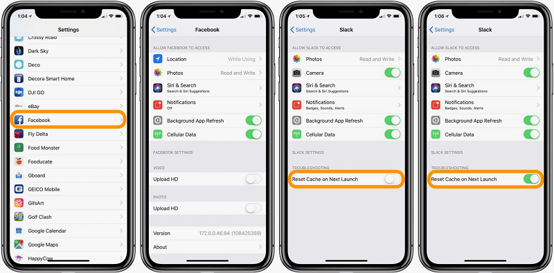 Process to Clear Cache from Third-party Apps on your iPhone