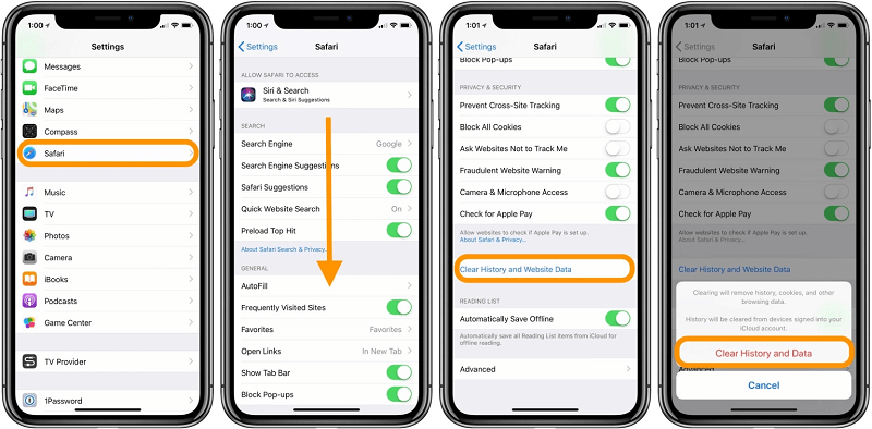 Process to Clear Cache from the Safari App on your iPhone