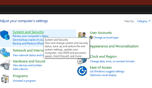 Fix Steam Won’t Open Issue - In control panel click system and security