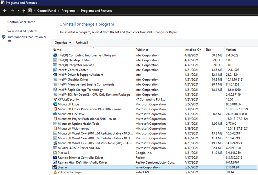 Reinstall Steam - Clink on Steam