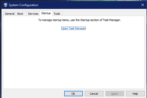 Clean Boot the Windows - open task manager