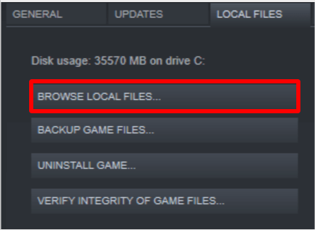 Go to the LOCAL FILES tab and click on the BROWSE LOCAL FILES option