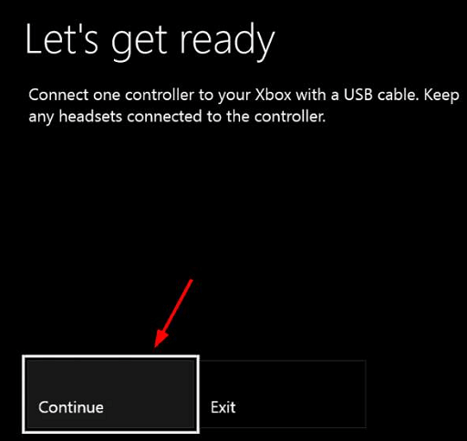 Update the firmware of your Xbox controller- continue the update process