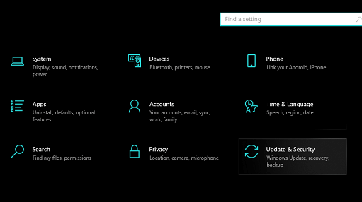 Take the Help of the Windows Troubleshooter - open update & security