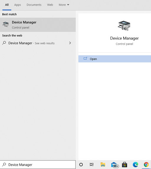 Update the Driver Manually with the Device Manager