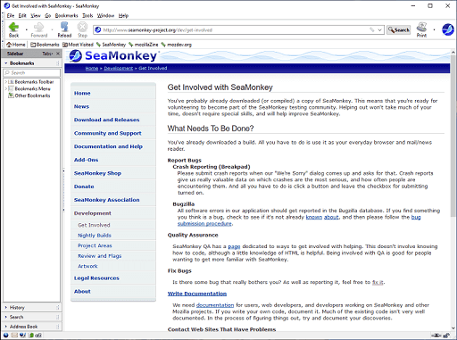 SeaMonkey- best lightweight browser for windows 10