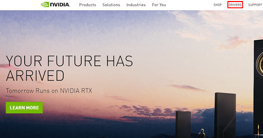 Download the GeForce RTX 3070 drivers, install, and update them via NVIDIA’s website