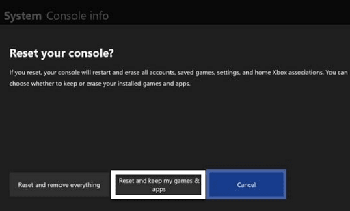 Reset Your Xbox One Settings - reset and keep my games