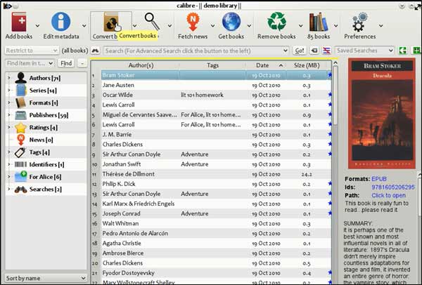 Calibre- best eBook organizers and managers