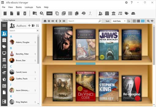 Alfa eBook Manager- completely free eBook management