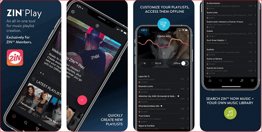 Zin-play fitness app