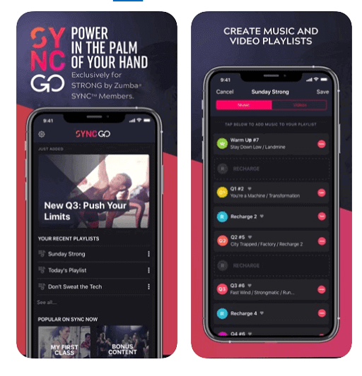 SYNC GO zumba dance app