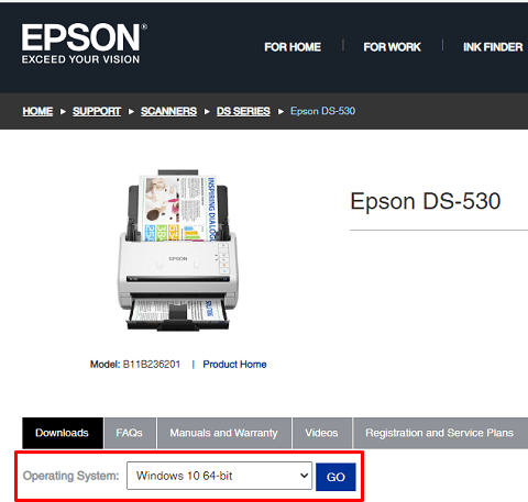 choose operating system into the Official Website
