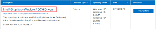 download latest intel drivers