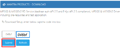 Enter the captcha Mantra’s website