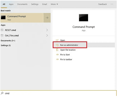 Solve the Windows registry problems- run cmd prompt