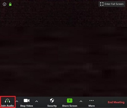 Microphone Not Working on Zoom- click on join audio