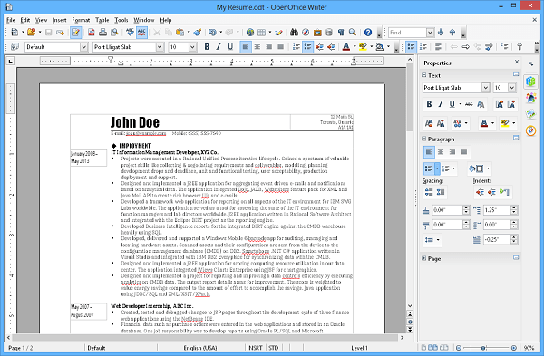 Apache OpenOffice Writer