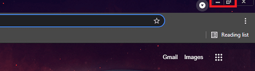 Resize the Window of Google Chrome- minimize