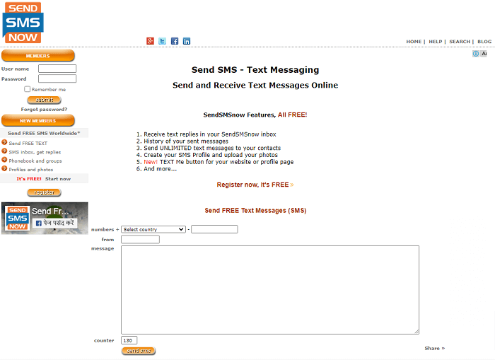 SendSMSnow