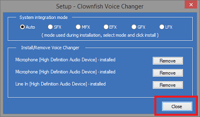 Install Clownfish Microphone and More- closer