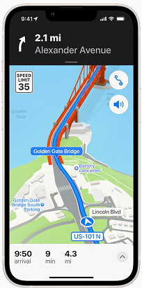 Three-Dimensional Navigation with Apple Maps