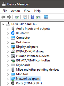 Expand the head named Network adapters