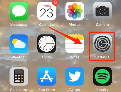 Viewing Google location history on iPhone- go to setting
