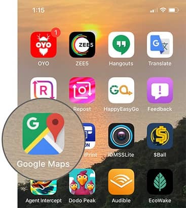 Turning off Google location history on Android- opne google maps